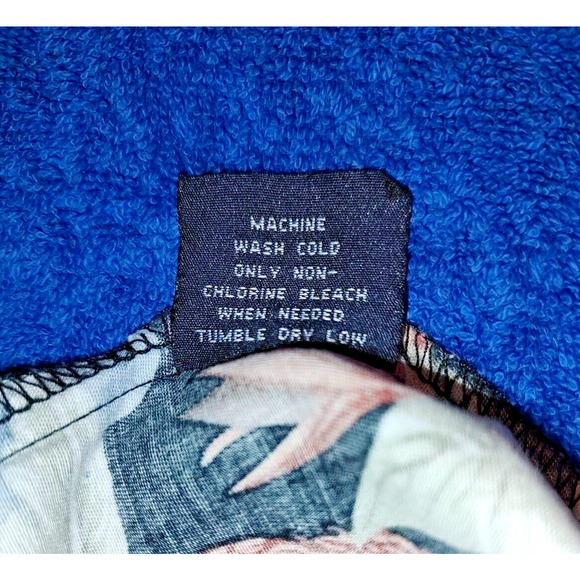 High Surf Island Men's Hawaiian Shirt Black W/Birds & Flowers Size Medium - Picture 4 of 8